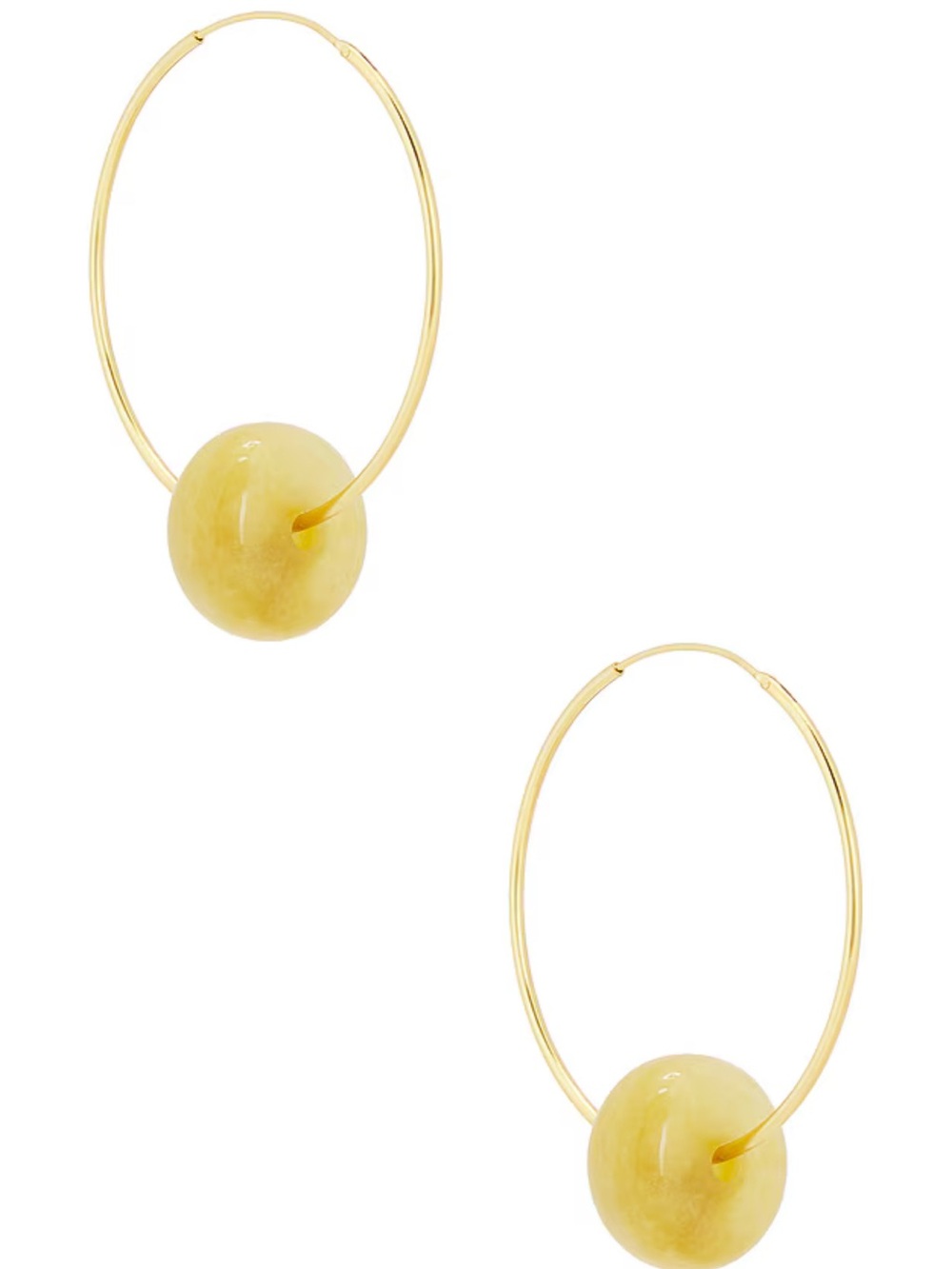 NWOT Casa Clara Boheme Hoop Earrings in Chartreuse Revolve